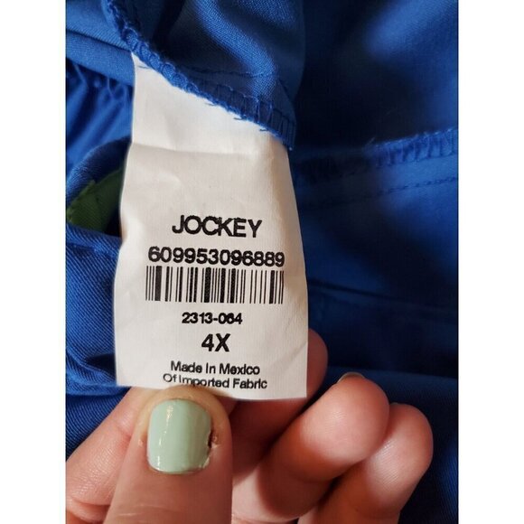 Jockey Scrub Pants Women's Size 4X Royal Blue Drawstring Straight‎ Leg Nurse NWT - Picture 8 of 11